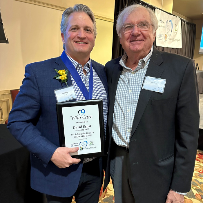 David Ernst with his father Gary Ernst at the KCRG 9 Who Award Awards