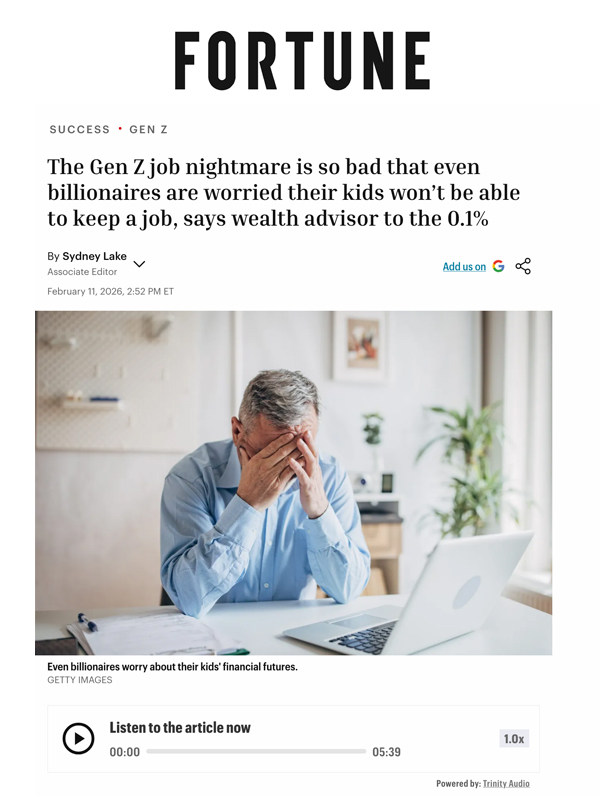 Cedar Point's Trent Von Ahsen quoted by Fortune about Gen Z job market