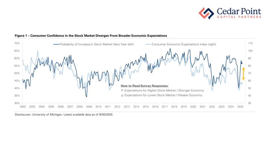 Comparing market and economic sentiment among consumers