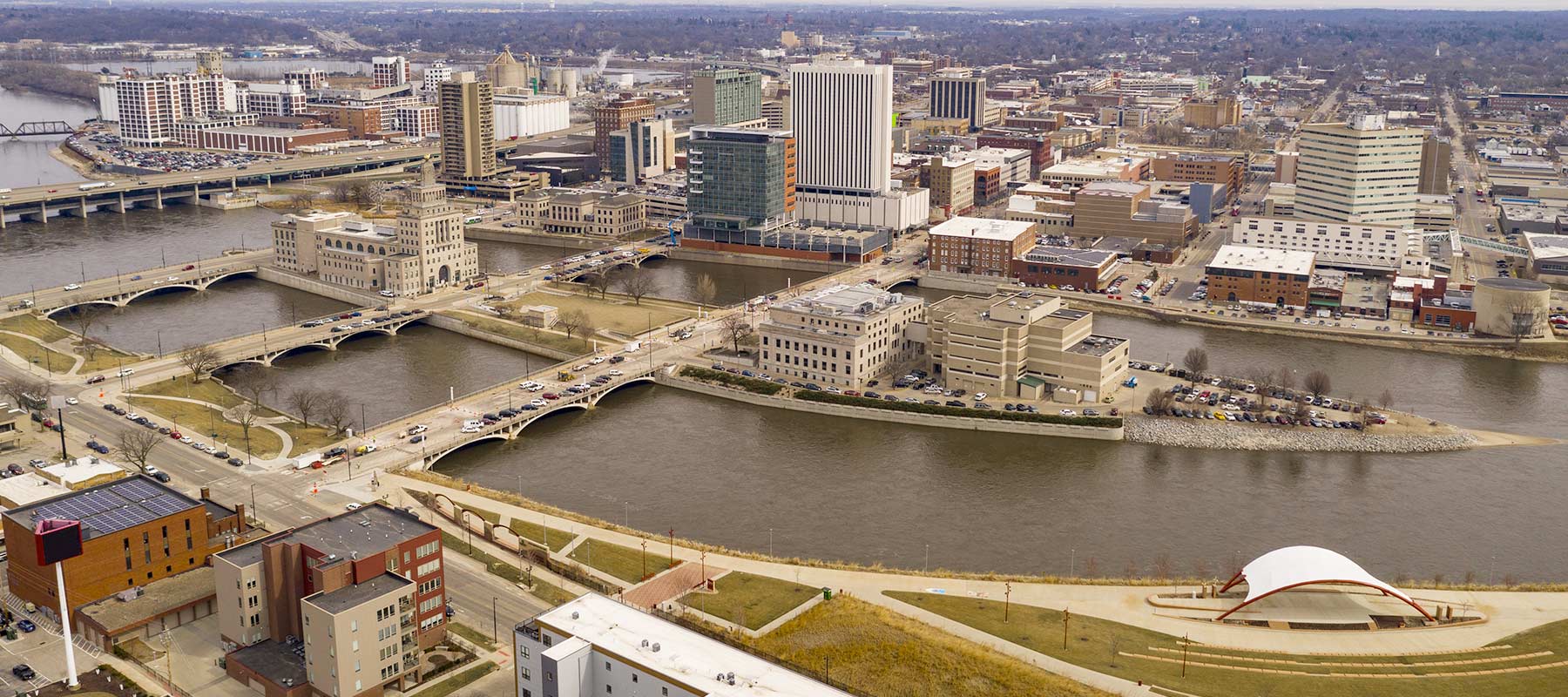 Cedar Rapids aerial view