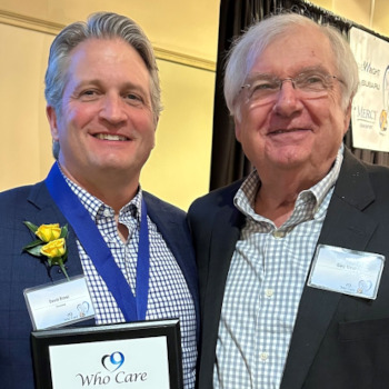 David Ernst with his father, Gary Ernst, at KCRG's 9 Who Care Awards